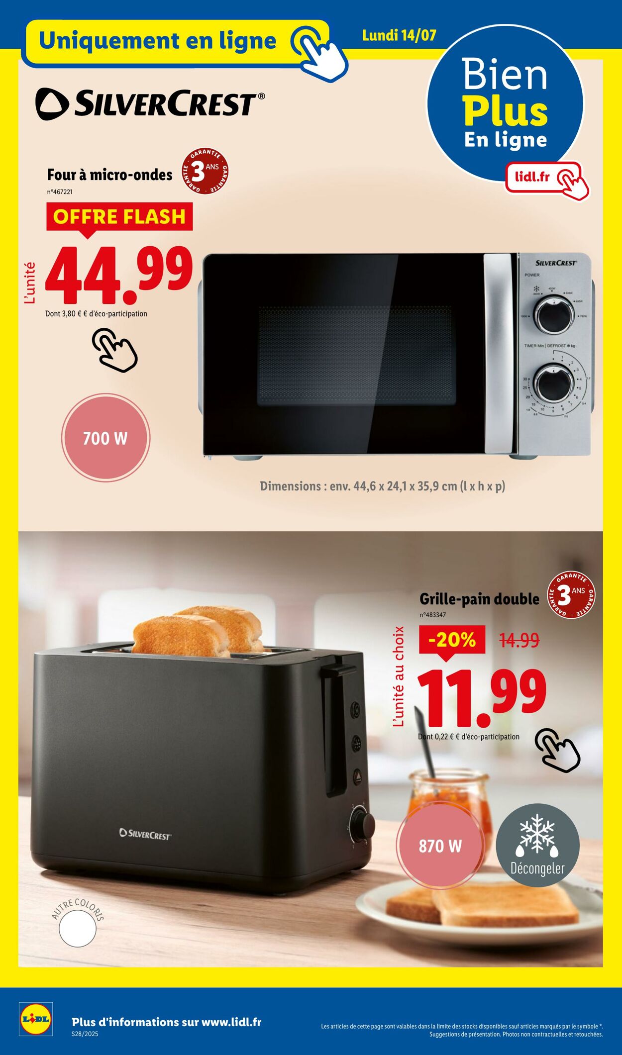 Catalogue Lidl 14.07.2025 - 17.07.2025