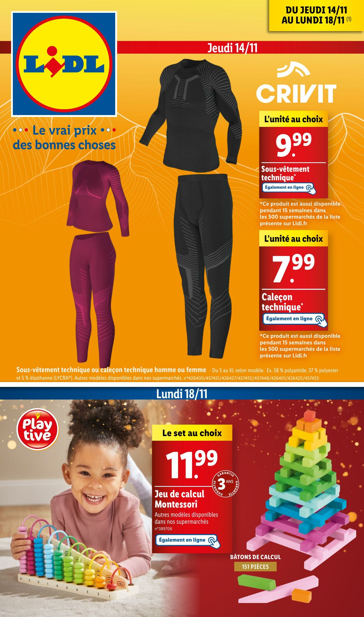 Catalogue Lidl - Les bonnes affaires de la semaine 14 nov. 2024 - 18 nov. 2024