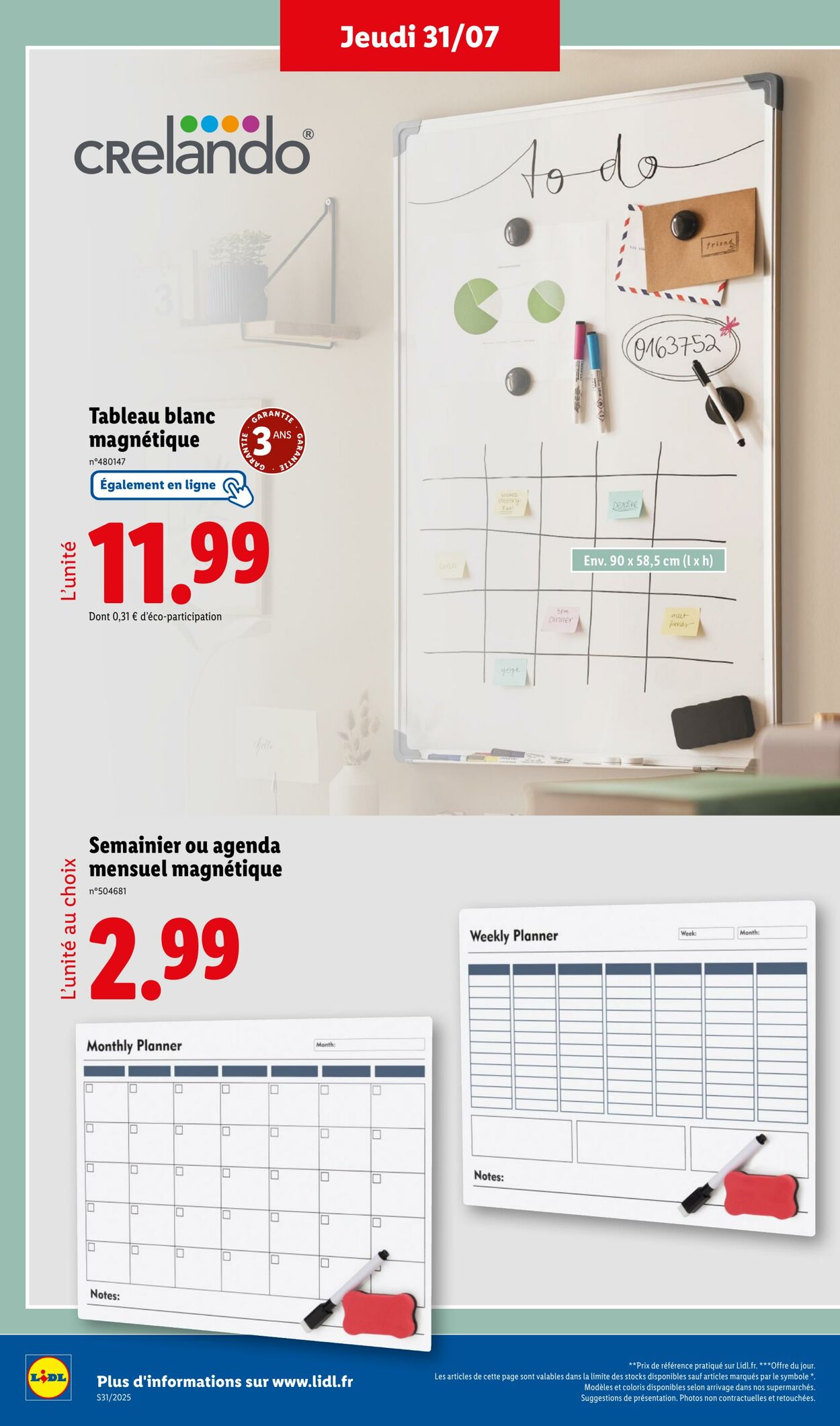 Catalogue Lidl 28.07.2025 - 31.07.2025