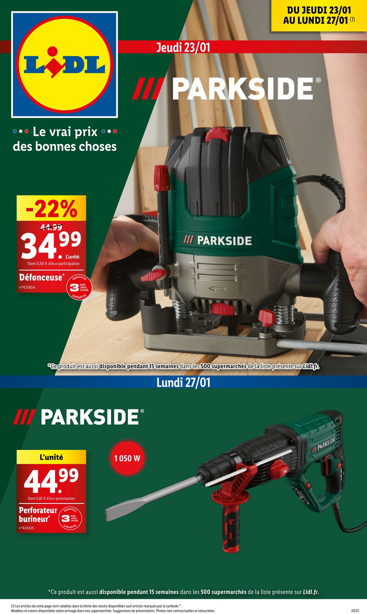 Catalogue Lidl - Les bonnes affaires de la semaine 23 janv. 2025 - 27 janv. 2025