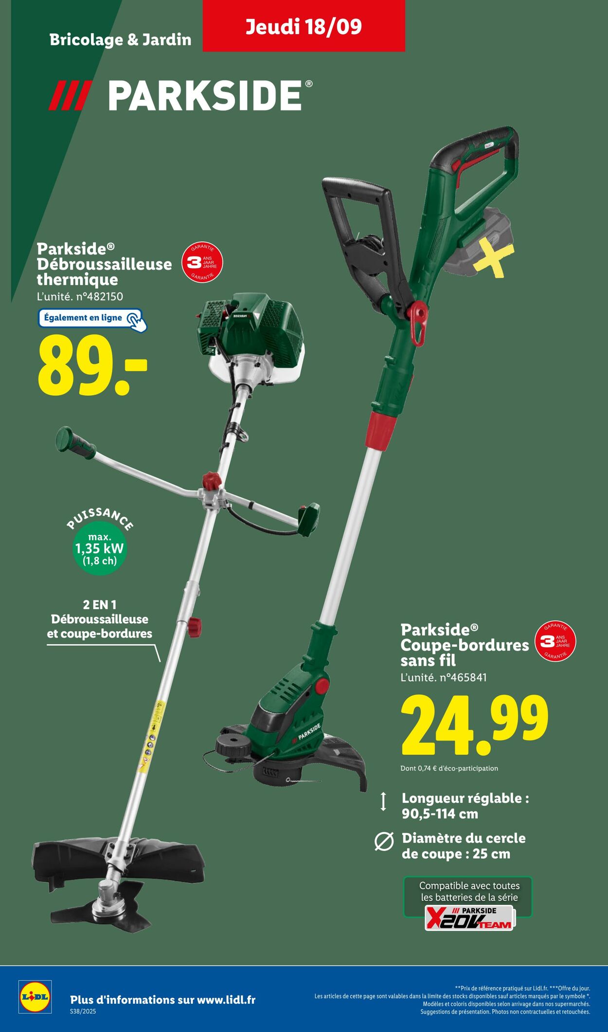 Catalogue Lidl 18.09.2025 - 22.09.2025