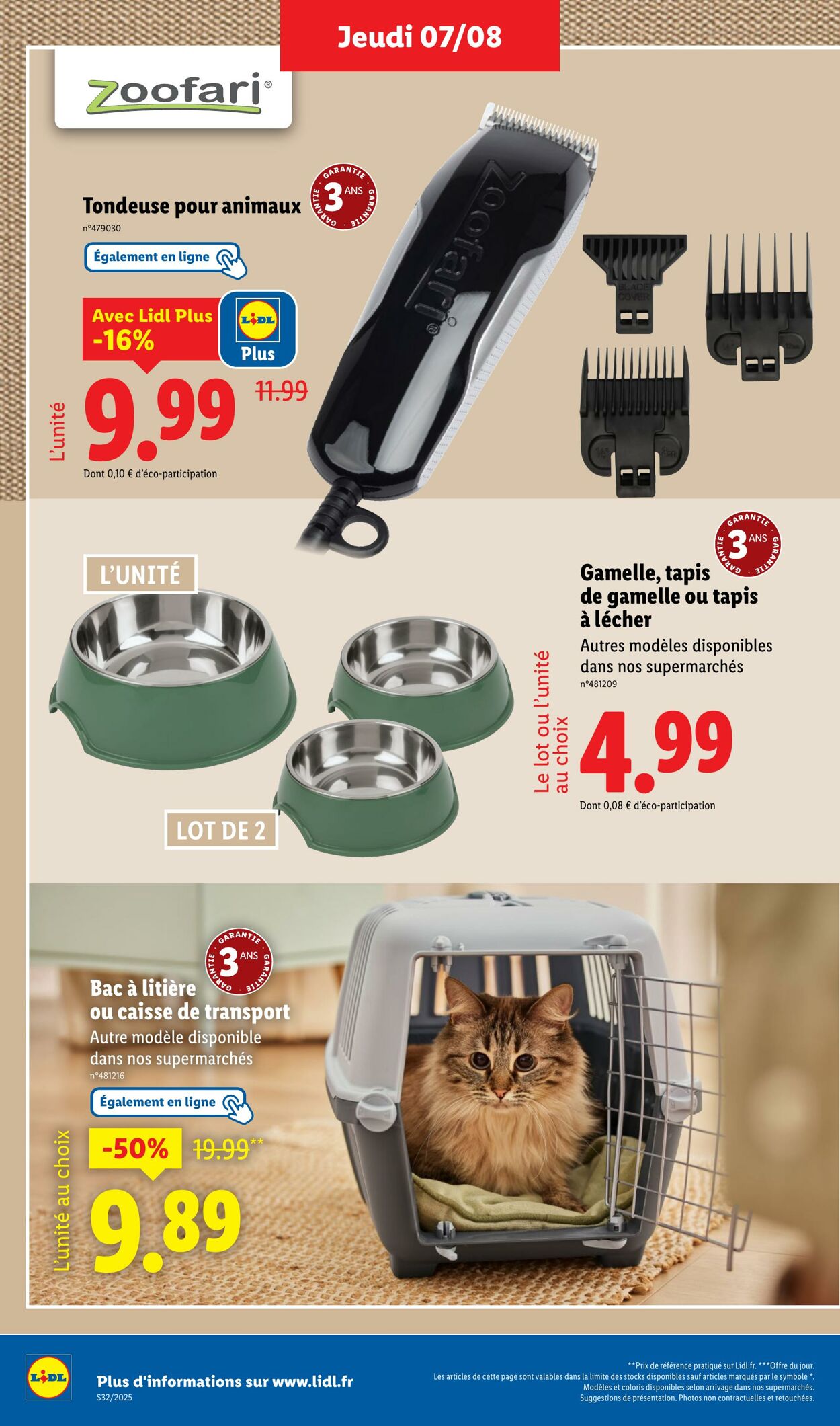 Catalogue Lidl 04.08.2025 - 07.08.2025