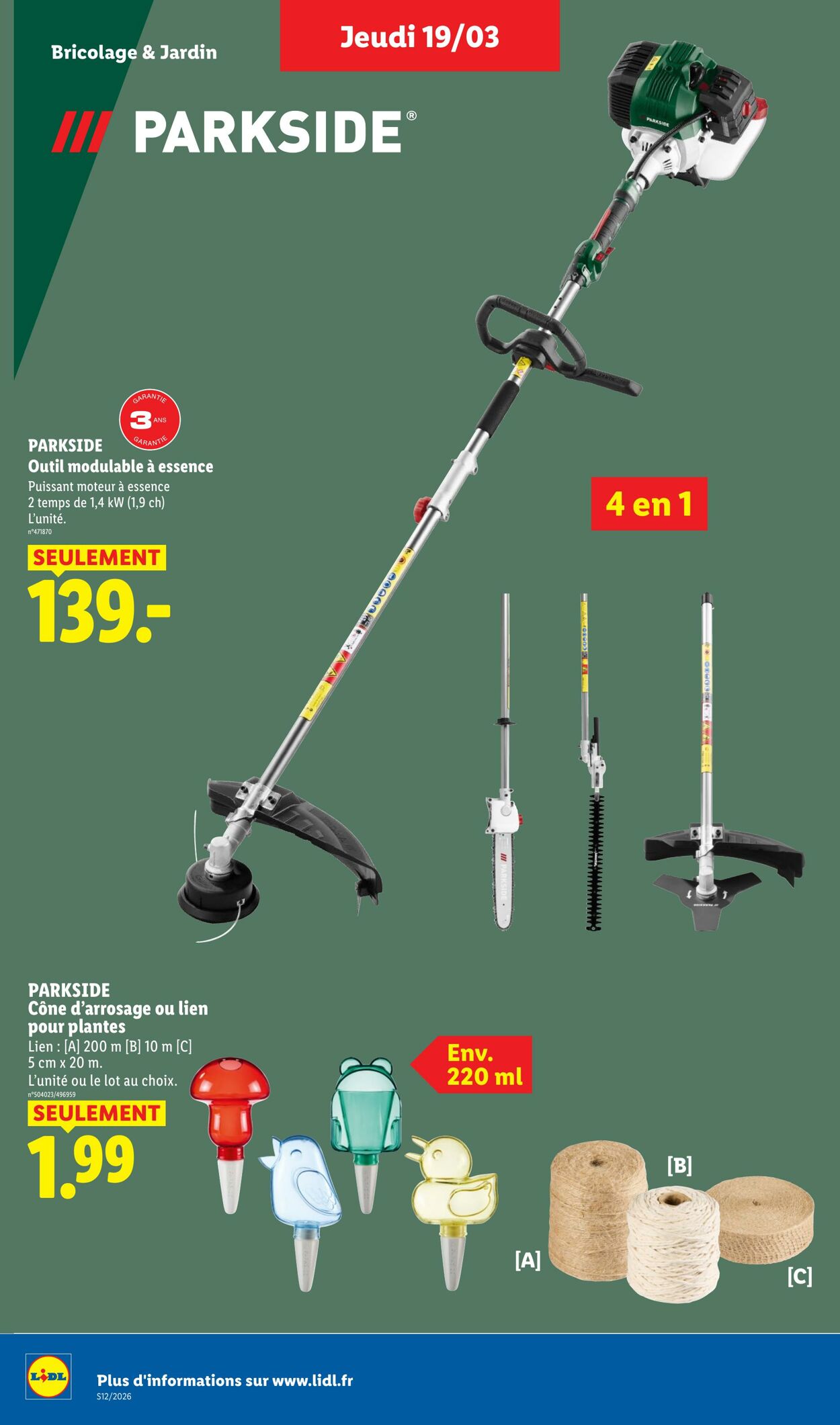 Catalogue Lidl 15.03.2026 - 25.03.2026