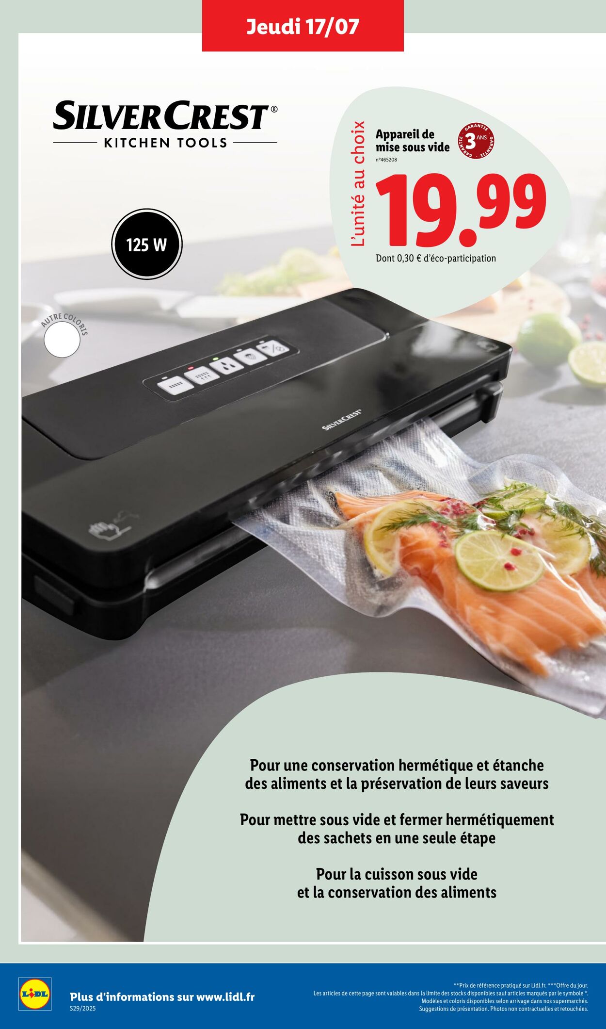 Catalogue Lidl 17.07.2025 - 23.07.2025