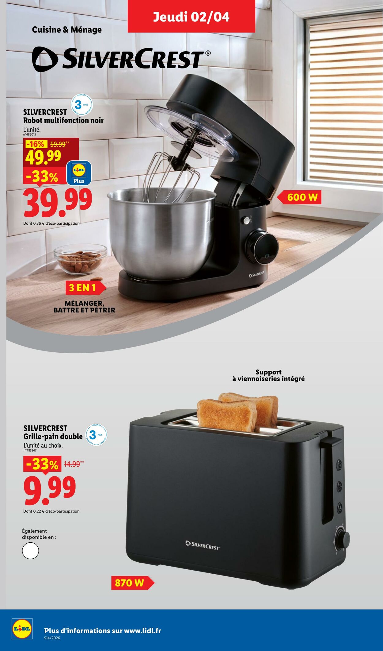 Catalogue Lidl 29.03.2026 - 08.04.2026