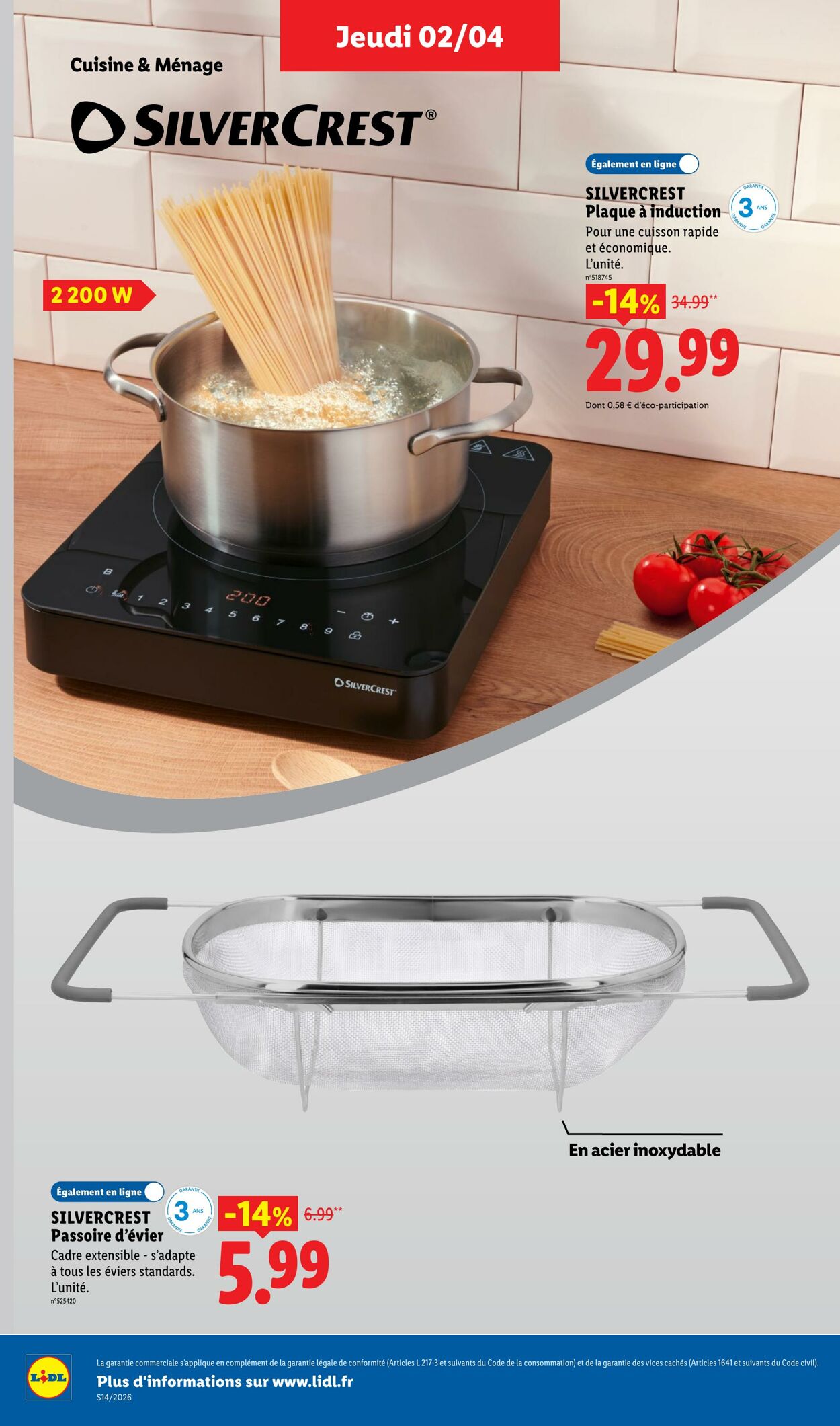 Catalogue Lidl 29.03.2026 - 08.04.2026