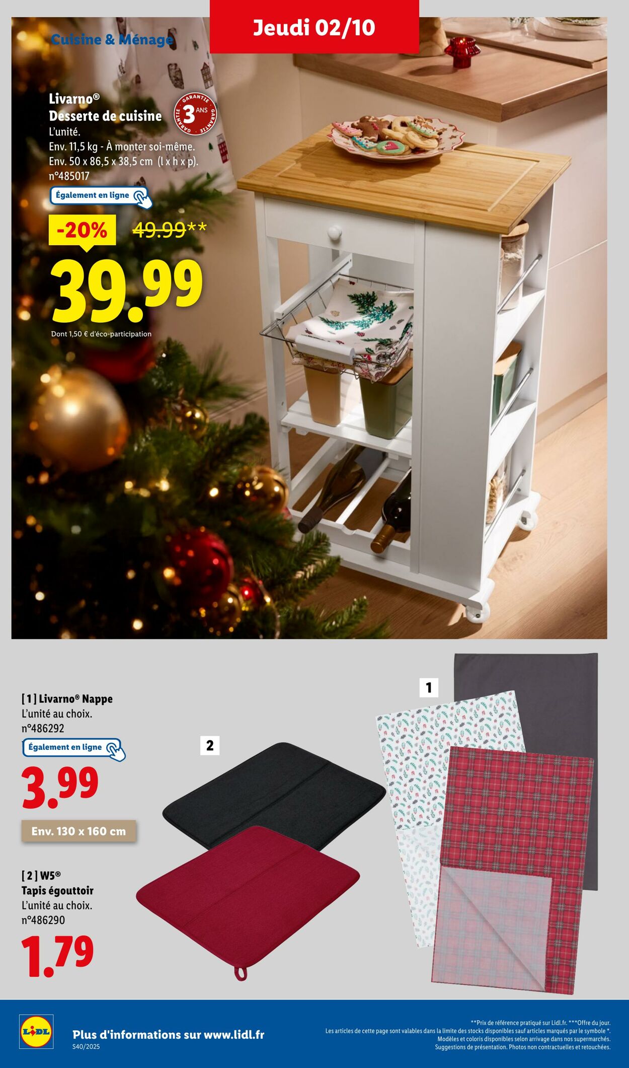Catalogue Lidl 02.10.2025 - 08.10.2025