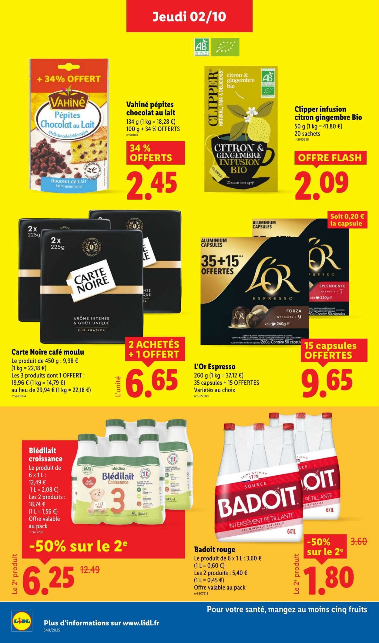 Catalogue Lidl 02.10.2025 - 08.10.2025