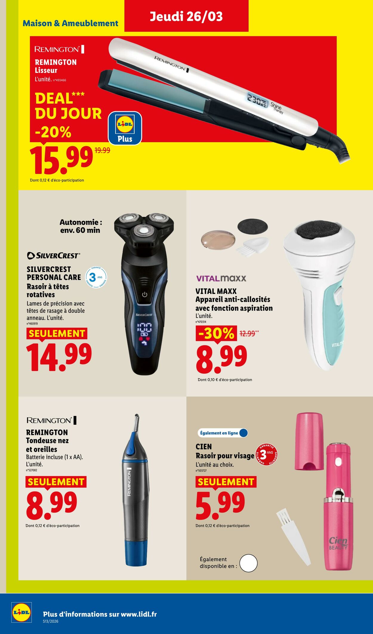 Catalogue Lidl 22.03.2026 - 01.04.2026