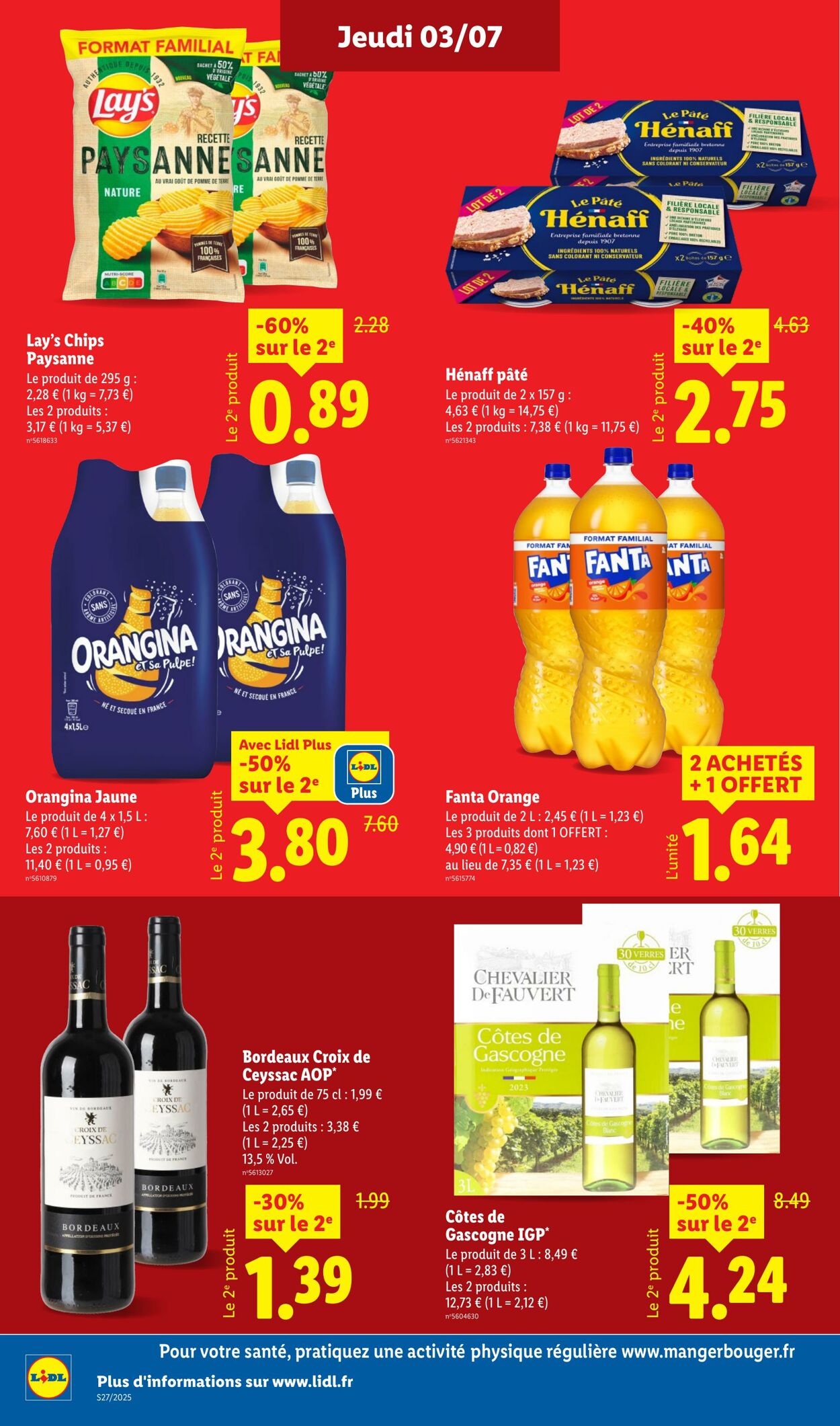 Catalogue Lidl 03.07.2025 - 09.07.2025