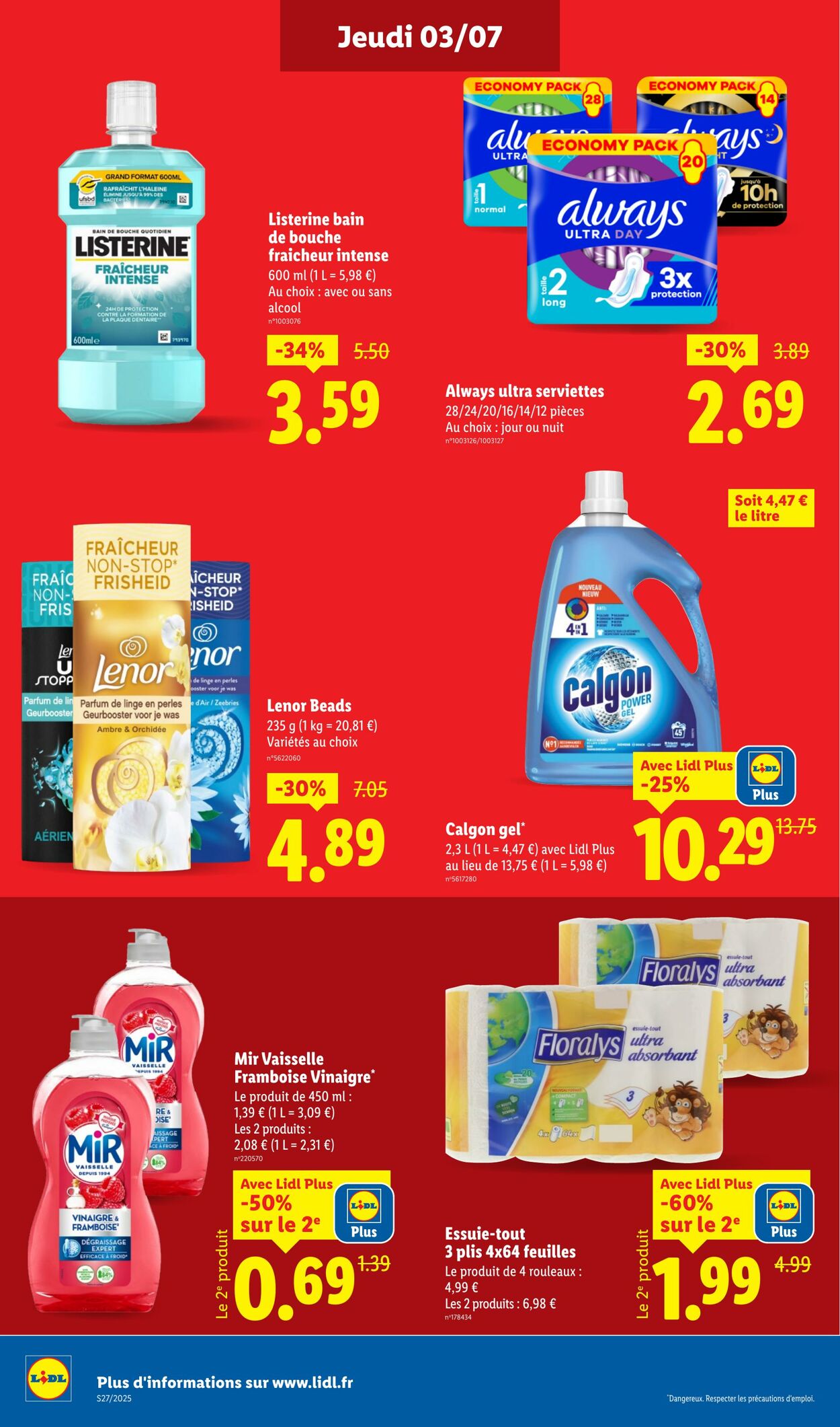 Catalogue Lidl 03.07.2025 - 09.07.2025