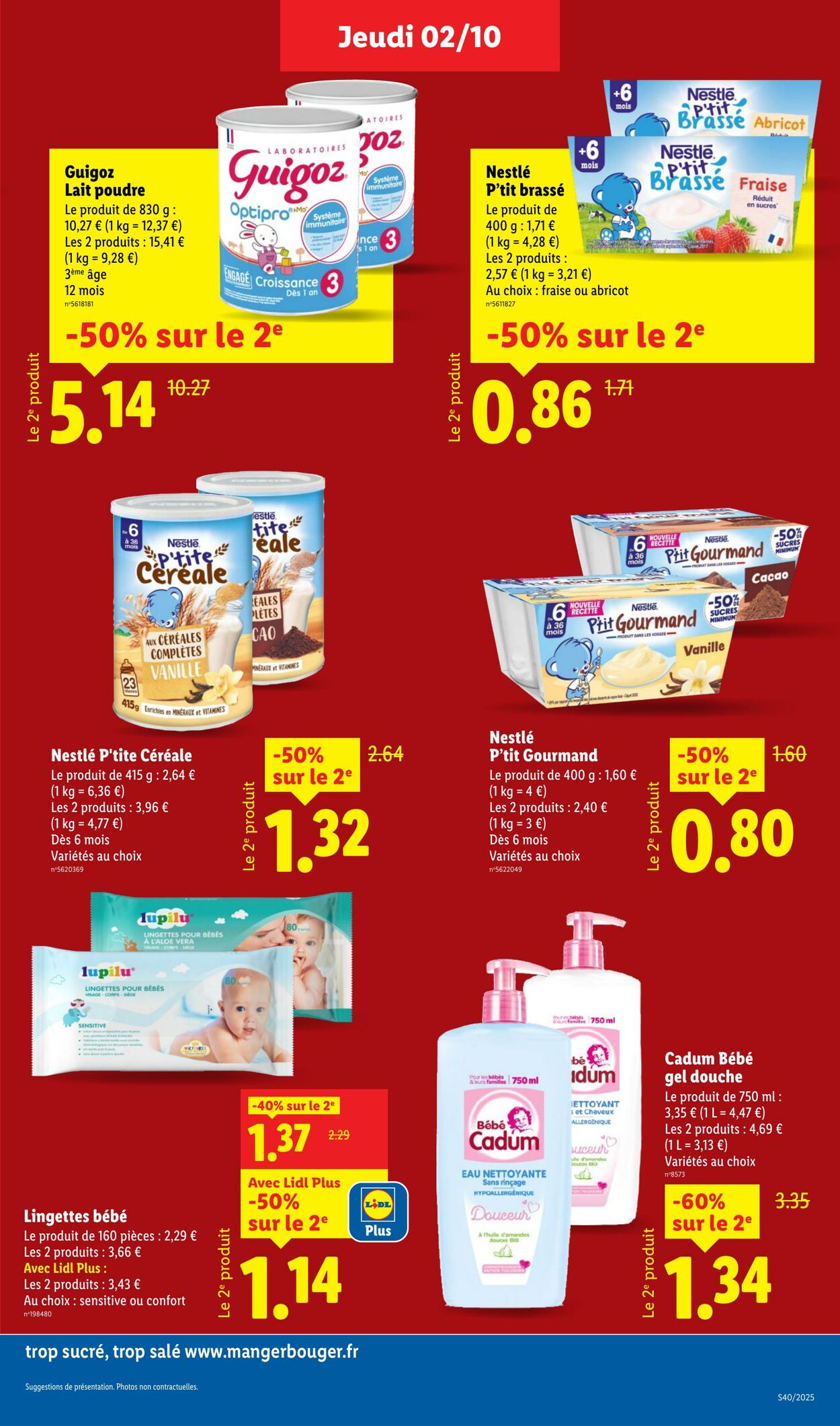 Catalogue Lidl 02.10.2025 - 08.10.2025