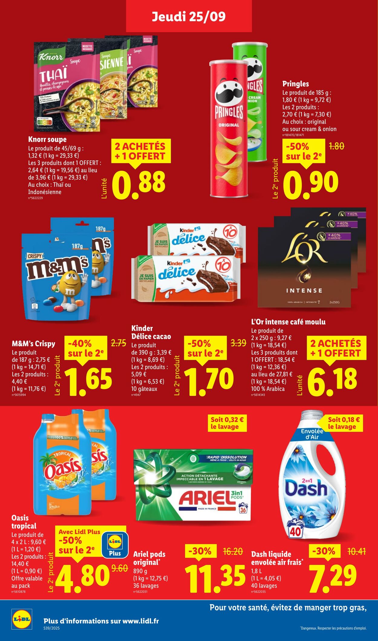 Catalogue Lidl 25.09.2025 - 01.10.2025
