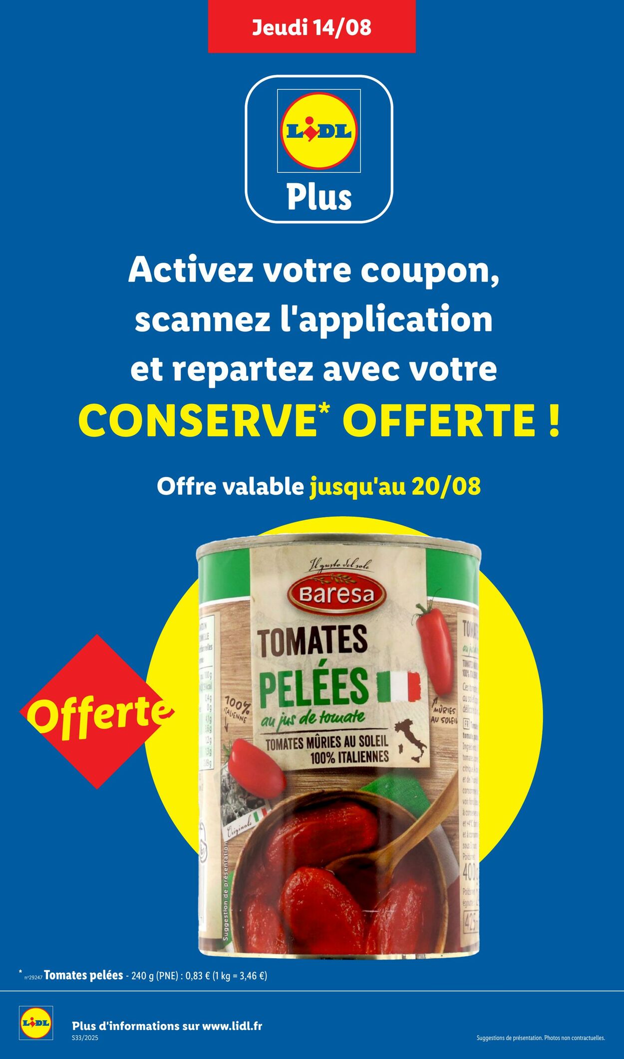 Catalogue Lidl 14.08.2025 - 20.08.2025