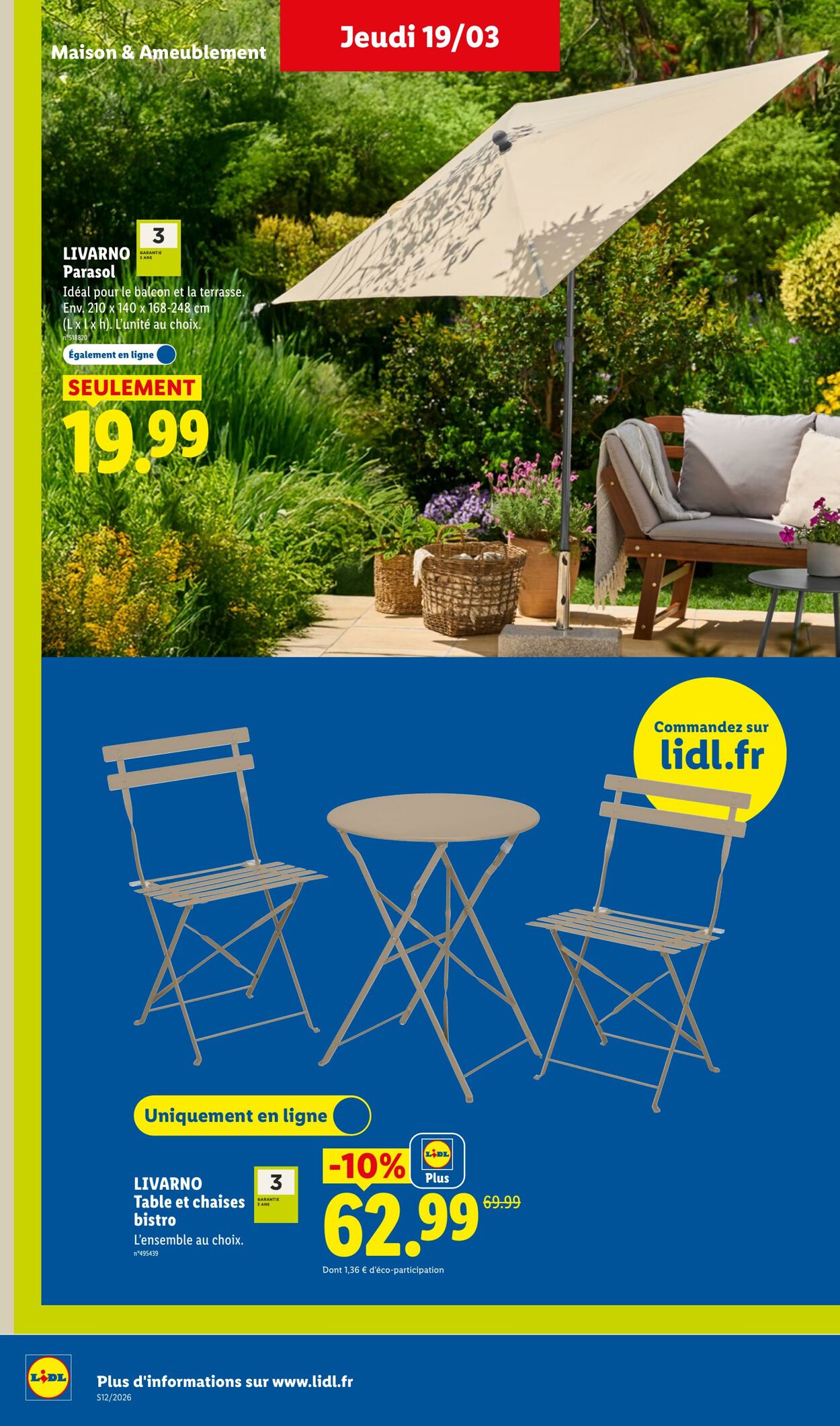 Catalogue Lidl 15.03.2026 - 25.03.2026
