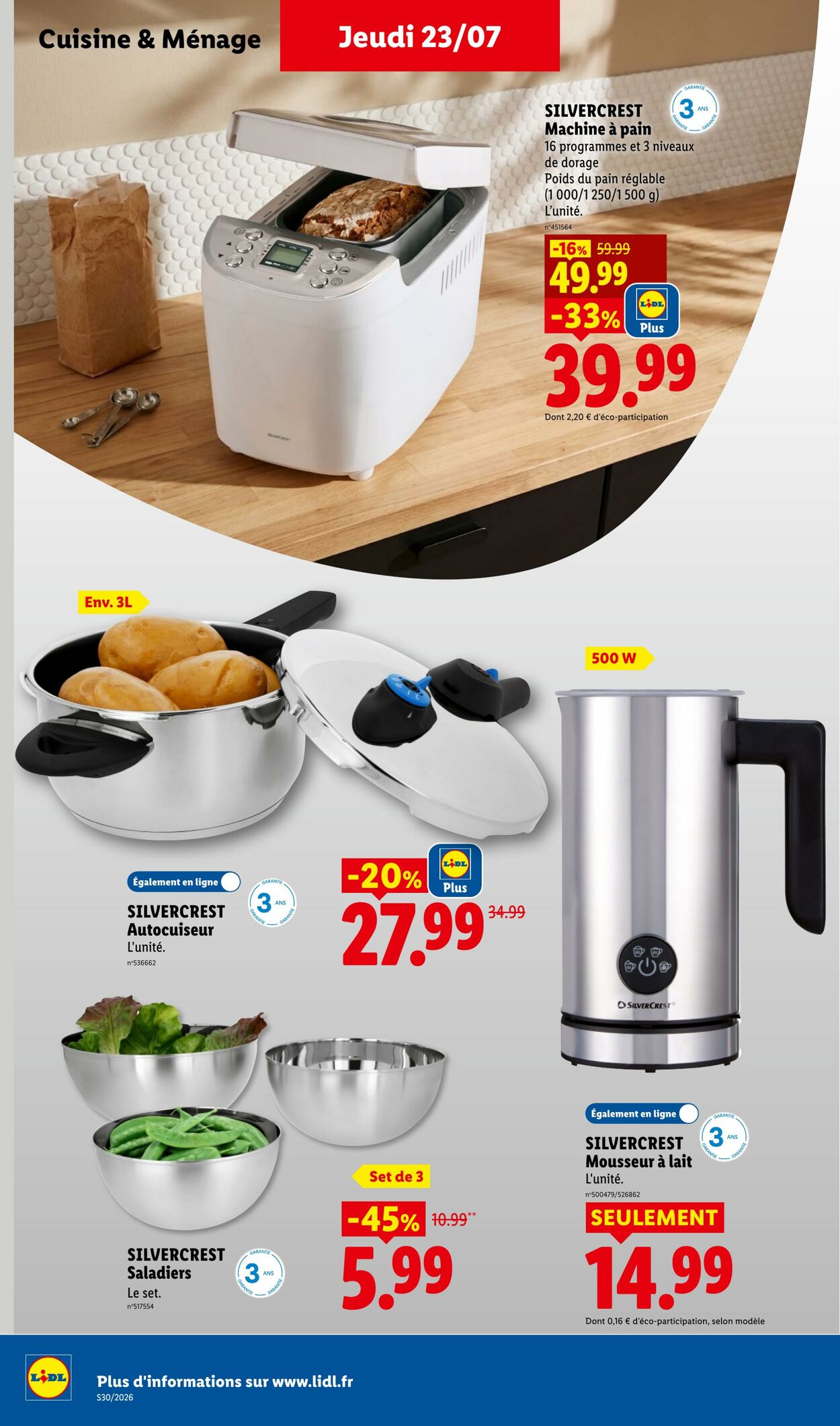 Catalogue Lidl 19.07.2026 - 29.07.2026