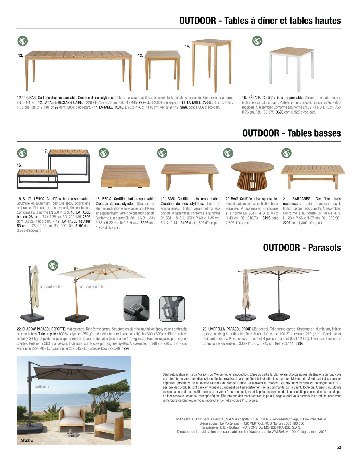 Catalogue Maisons Du Monde 01.03.2023 - 31.12.2023