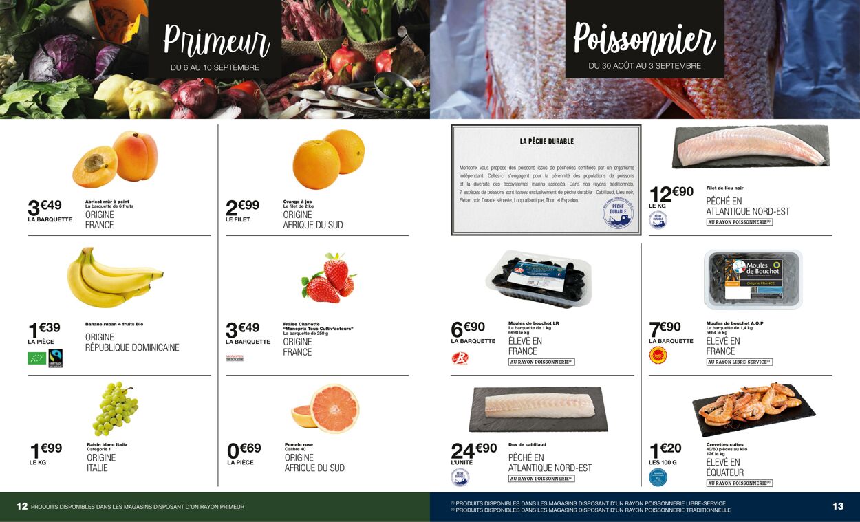 Catalogue Monoprix 30.08.2023 - 10.09.2023