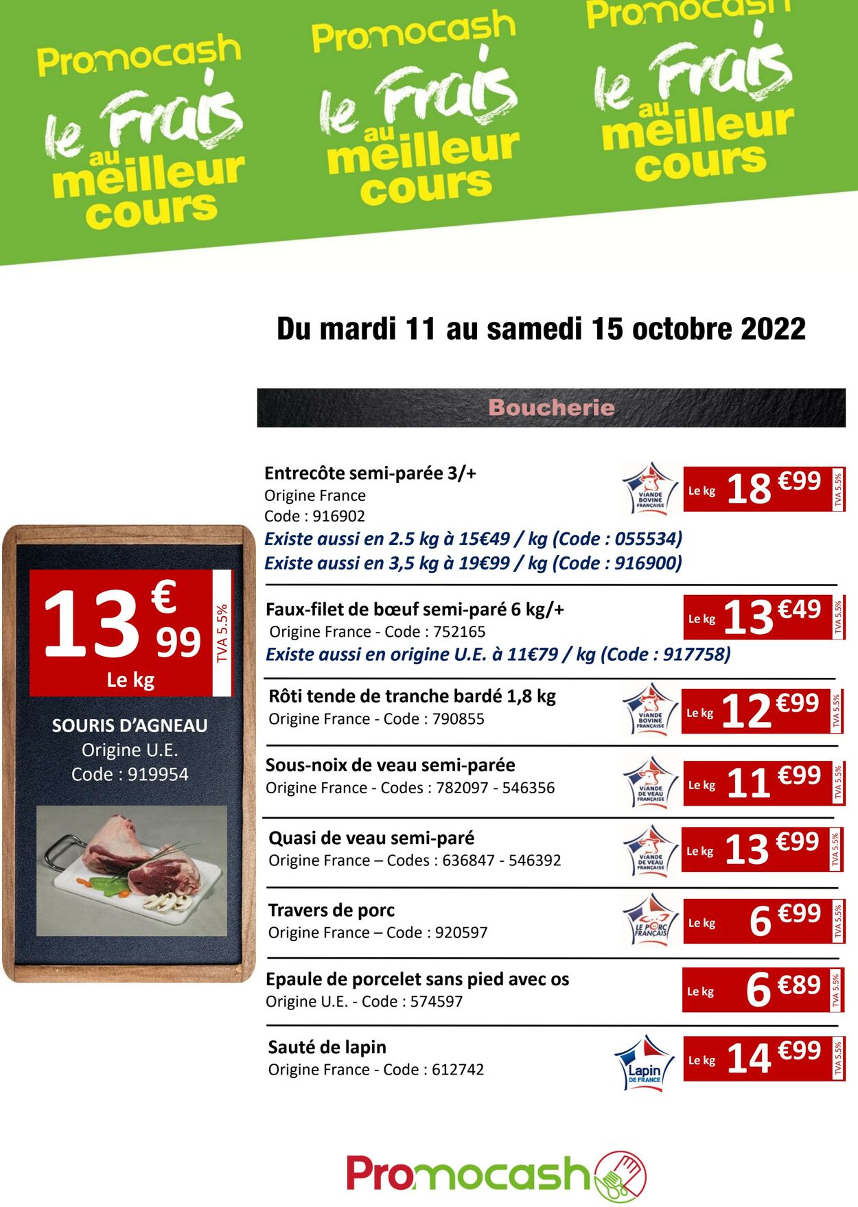 Catalogue Promocash 11.10.2022 - 15.10.2022