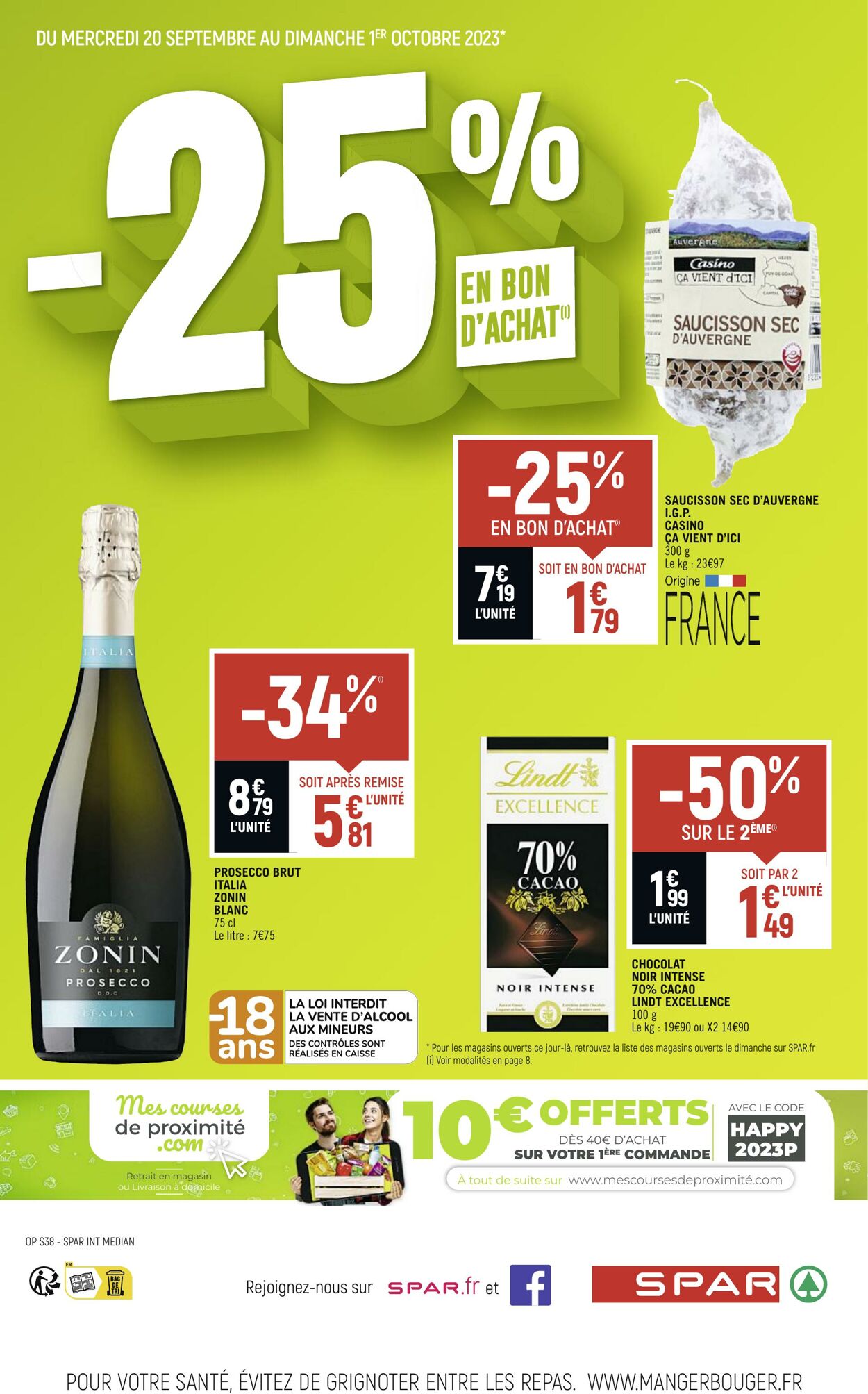 Catalogue Spar 20.09.2023 - 01.10.2023